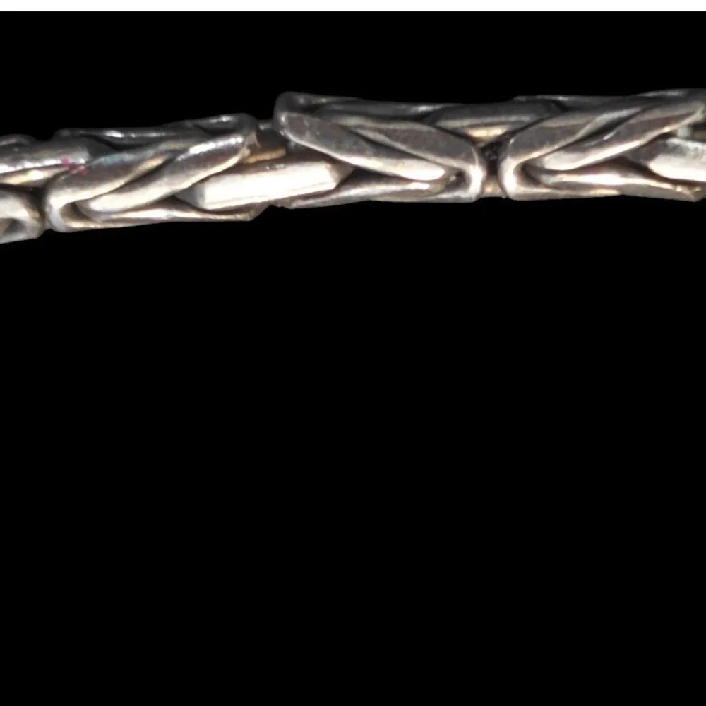 Sterling Silver 925 Italy Byzantine Chain Bracelet 8.5